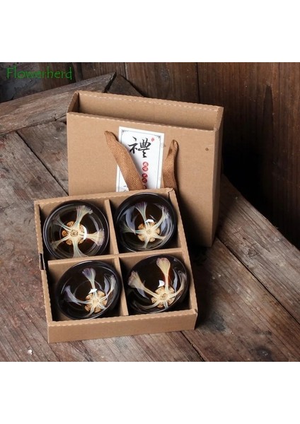 A3 Stili Seramik Porselen Çay Bardağı Kase Teaware Haz Fırın Değişim Fırçalanmış Renk Kum Altın Sır Usta Şapka Çay Bardağı Kung Fu Çay Bardağı Seti (Yurt Dışından) fırsatları