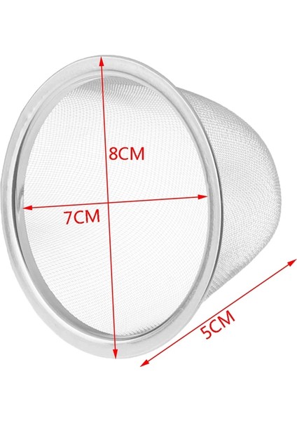 8cm Tarzı Yeniden Kullanılabilir Paslanmaz Çelik Hasır Çay Demlik Süzgeç Demlik Çay Yaprağı Baharat Filtre Drinkware Mutfak Aksesuarları Çapı .5cm (Yurt Dışından)