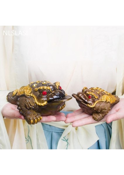 C1 - 11.5X8X5.5CM Stili 1 Adet Reçine Renk Değiştiren Çay Pet Toad Heykelcik Kurbağa Heykeli Sikke Süs ile Butik Çay Masa Dekorasyon Aksesuarları El Sanatları (Yurt Dışından) modelleri