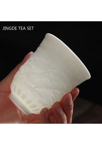E4 Tarzı Butik Seramik Yüksek Kapasiteli Çay Fincanı El Yapımı Üç Boyutlu Kabartma Çay Cuese Çay Kasesi Çay Seti Aksesuarları Ana Fincan (Yurt Dışından) modelleri