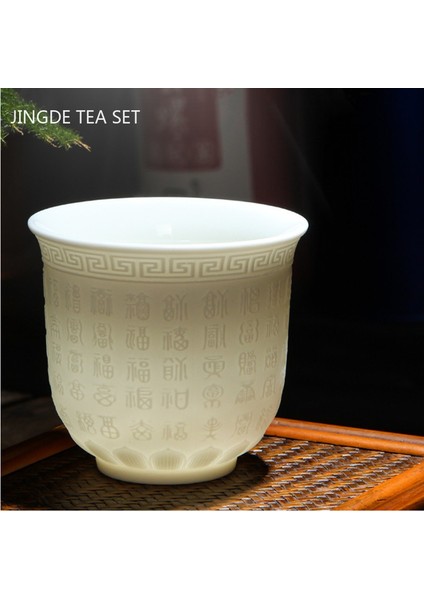 E4 Tarzı Butik Seramik Yüksek Kapasiteli Çay Fincanı El Yapımı Üç Boyutlu Kabartma Çay Cuese Çay Kasesi Çay Seti Aksesuarları Ana Fincan (Yurt Dışından) indirimleri