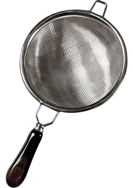 Siyah Sap Stili Küçük Çap 6.5cm Vintage Çay Süzgeç Paslanmaz Çelik Çift Örgü Çay Süzgeç Filtre Seramik Saplı Gevşek Yaprak Çay Demlik Gongfu Çay Aksesuarları (Yurt Dışından)