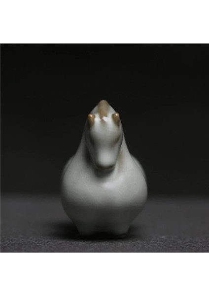 At Çayı Evcil Hayvan Stili Çin Ru Fırın Açılış Seramik At Çay Pet Figürinler Çay Töreni Zen Masa Dekorasyon Aksesuarları Süs Hayvan (Yurt Dışından) fırsatları