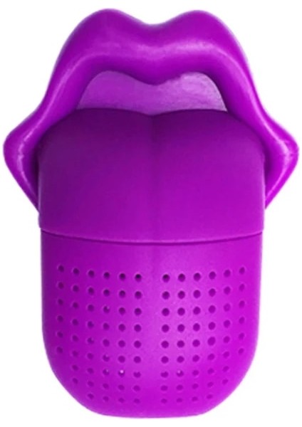 Mor Tarzı 1 Adet Yaratıcı Dil Şeklinde Çay Demlik Süzgeç Silikon Çay Poşeti Yaprak Filtre Difüzör Teaware Çaydanlık Aksesuar Mutfak Gadget'ı (Yurt Dışından)