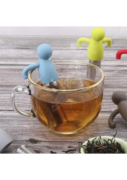Yeşil Stil 1 Adet Küçük Adam Şekli Silikon Çay Süzgeç Çay Demlik Demleme Için Filtre Çay Poşetleri Çay Bardağı Dekorasyon Mutfak Aksesuarları (Yurt Dışından) fırsatları