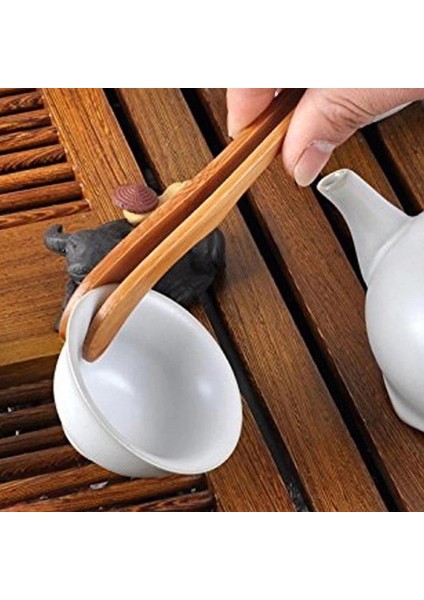 No.1 Tarzı Pastırma Çay Gereçler Şeker Bambu Salata Maşa Kongfu Çay Ahşap Çay Klipsi Gıda Tost Çay Cımbız (Yurt Dışından)
