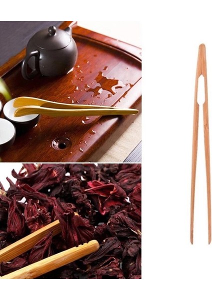 No.1 Tarzı Pastırma Çay Gereçler Şeker Bambu Salata Maşa Kongfu Çay Ahşap Çay Klipsi Gıda Tost Çay Cımbız (Yurt Dışından)