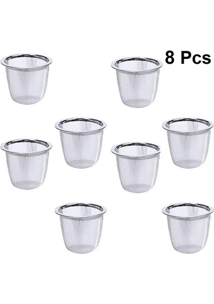 Gümüş Tarzı 7,2X6CM 8 Adet Çay Filtresi Metal Demlik Paslanmaz Çelik Çay Süzgeç Taşınabilir Bardak Aksesuar Ev Ofis Mutfak Için Sağlam Çay Süzgeç (Yurt Dışından) modelleri
