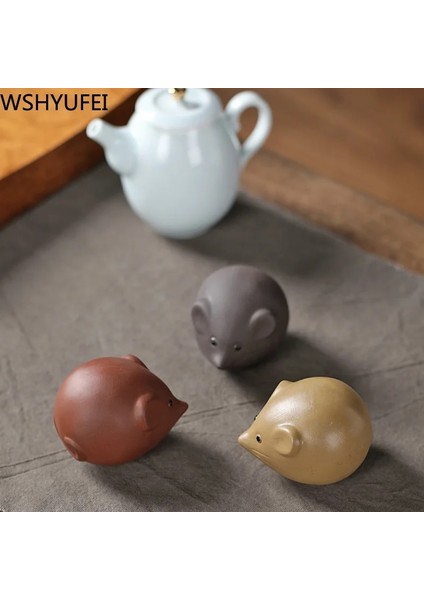 Çay Evcil Hayvan Stili 6,3x4,8 cm 1 Adet Mor Kil Çay Pet Güzel Küçük Fare Heykeli Butik Çay Heykelcik Süs Oolong Çay Aksesuarları Ev Çay Dekorasyon (Yurt Dışından) modelleri