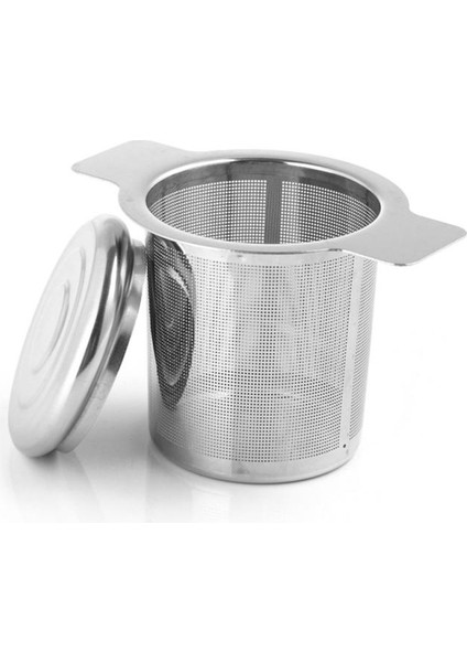 02 Kapak Stili ile Paslanmaz Çelik Çay Kapaklı Sızıntı Filtre Izgarası Binaural Çay Demlik Kahve Süzgeç Ev Mutfak Teaware Aksesuarları (Yurt Dışından)