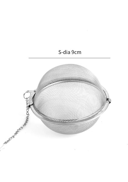 L-9cm Tarzı Yeniden Kullanılabilir 3 Boyutları Paslanmaz Çelik Çay Demlik Küre Kilitleme Baharat Çay Topu Süzgeç Örgü Kahve Filtresi Mutfak Teaware Aletler (Yurt Dışından)