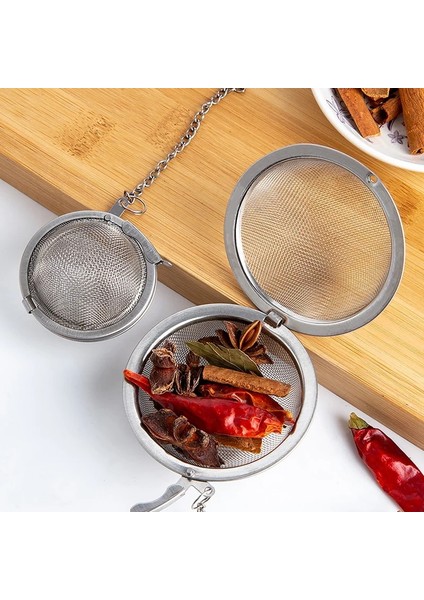 L-9cm Tarzı Yeniden Kullanılabilir 3 Boyutları Paslanmaz Çelik Çay Demlik Küre Kilitleme Baharat Çay Topu Süzgeç Örgü Kahve Filtresi Mutfak Teaware Aletler (Yurt Dışından) fırsatları