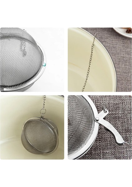 L-9cm Tarzı Yeniden Kullanılabilir 3 Boyutları Paslanmaz Çelik Çay Demlik Küre Kilitleme Baharat Çay Topu Süzgeç Örgü Kahve Filtresi Mutfak Teaware Aletler (Yurt Dışından) indirimleri