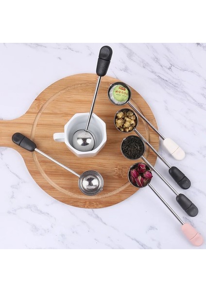 Siyah Stil Paslanmaz Çelik Çay Demlik Çay Süzgeçleri Me Rotasyon Demlik Çay Topu Filtre Baharat Bitkisel Filtre Teaware Aksesuarları Araçları (Yurt Dışından) indirimleri