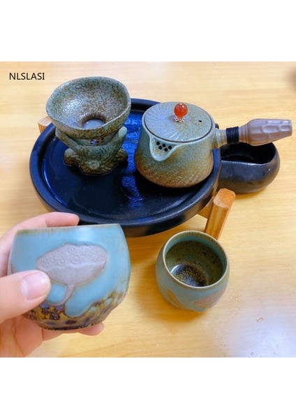 Bir Stil 8.2X8CM Retro Seramik Çay Süzgeç El Yapımı Cha Hai Filtre Kahve Punch Filtre Çin Çömlek Çay Seti Aksesuarları Drinkware (Yurt Dışından) fiyatları