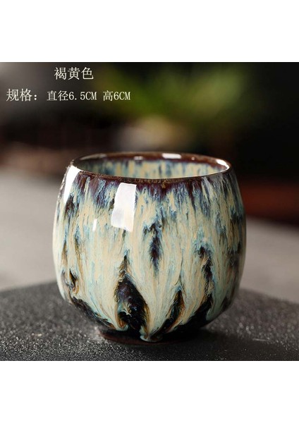 D Tarzı 4 ADET-80ML Fırın Değişimi Çin Seramik Çay Bardağı Porselen Kung Fu Bardak Seti Çömlekçilik Drinkware Sofra Yumurta Tarzı (Yurt Dışından)
