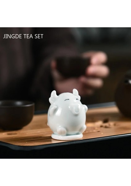 L 4.3x3.3x3.3cm Stili Butikler Seramik Çay Pet Zodyak Modeli Heykeli Süsleme El Yapımı Çay Töreni Aksesuarları Ev Masaüstü Dekorasyon El Sanatları (Yurt Dışından) indirimleri