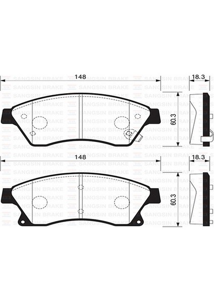 SP1362 Ön Balata 15 Inç Astra J 1.3 Cdtı-1.4-1.4 Turbo-1.6 1.7 Cdtı 2.0cdtı 10 Aveo 11 Cruze 11 GDB1843 542120