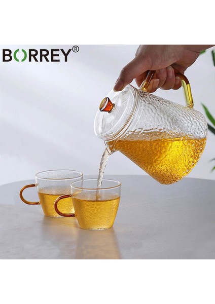 ÇAYDANLIK900ML Stili Borrey Cam Çaydanlık Filtre Çekiç Desenli Çaydanlık Çay Fincanı Gaz Sobası Su Isıtıcısı Isıya Dayanıklı Cam Çay Seti Çiçek Çayı Pot (Yurt Dışından) fiyatları