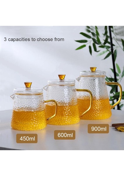ÇAYDANLIK900ML Stili Borrey Cam Çaydanlık Filtre Çekiç Desenli Çaydanlık Çay Fincanı Gaz Sobası Su Isıtıcısı Isıya Dayanıklı Cam Çay Seti Çiçek Çayı Pot (Yurt Dışından) modelleri