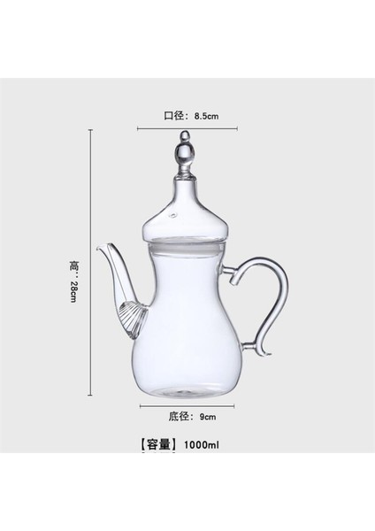 1000 ml Tarzı Büyük Kapasiteli L Yüksek Borosilikat Arapça Cam Çaydanlık Filtreli Isıya Dayanıklı Soğuk Su Isıtıcısı Çiçek Çay Potu Teaware (Yurt Dışından) modelleri