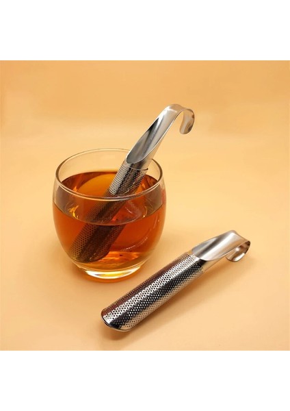 Şerit Tarzı Paslanmaz Çelik Demlik Boru Tasarımı Çay Süzgeci Kaşık Filtre Dokunmatik Hissediyorum Tutucu Aracı Bardak Asılı Teaware Mutfak Aksesuarları (Yurt Dışından)