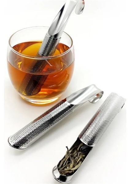 Şerit Tarzı Paslanmaz Çelik Demlik Boru Tasarımı Çay Süzgeci Kaşık Filtre Dokunmatik Hissediyorum Tutucu Aracı Bardak Asılı Teaware Mutfak Aksesuarları (Yurt Dışından)