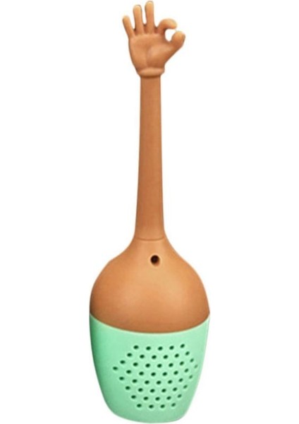 No.1 Tarzı 1 Parça Çay Demleme Araçları Çay Süzgeçleri Fda Sınıfı Silikon Gevşek Yaprak Bitkisel Baharat Tutacağı Komik El Hareketleri Çay Demlik Çay Süzgeci (Yurt Dışından)