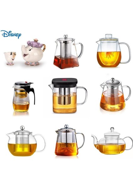 Pembe Tarzı Teaware Şeffaf Borosilikat Cam Çaydanlık Isıya Dayanıklı Büyük Şeffaf Çay Takımları Puer Su Isıtıcısı Ev Çiçek Çaydanlıklar (Yurt Dışından) fiyatları