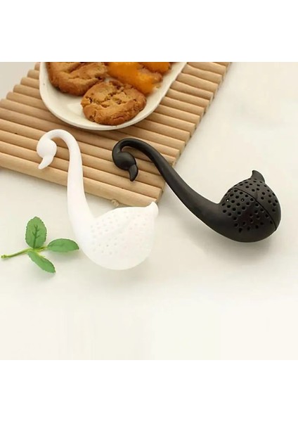 1 Adet Siyah Stil 1 Adet Kuğu Çay Süzgeç Yaratıcı Yeniden Kullanılabilir Plastik Kuğu Çay Demlik Çay Kaşığı Çanta Baharat Filtre Drinkware Pişirme Mutfak Aksesuarları (Yurt Dışından)