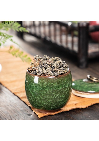 Bir Stil Kırık Seramik Çay Caddy Emaye Mini Depolama Kavanoz Ev Taşınabilir Seyahat Çay Caddy Küçük Nesne Saklama Kabı Ev Dekor (Yurt Dışından) indirimleri