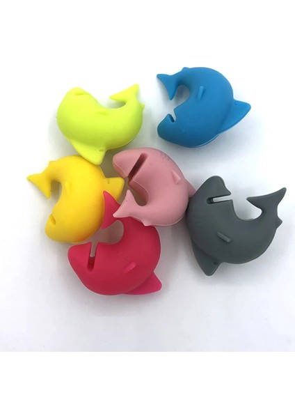 Köpekbalığı Stili 6pcsset Sevimli Hayvanlar Silikon Vantuz Cam Şarap Etiket Tanıyıcı Gözlük Marker Şişe Logosu (Yurt Dışından) fırsatları