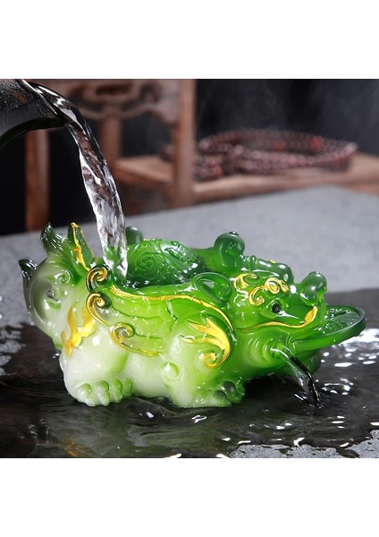 C1 12.5x8.5x5.5cm Stili Retro Altın Kurbağa Heykeli Reçine Renk Değişen Çay Pet Şanslı Çay Heykelcik Süsler Çay Seti Dekorasyon Aksesuarları Hediye Yükseltebilir (Yurt Dışından) fırsatları
