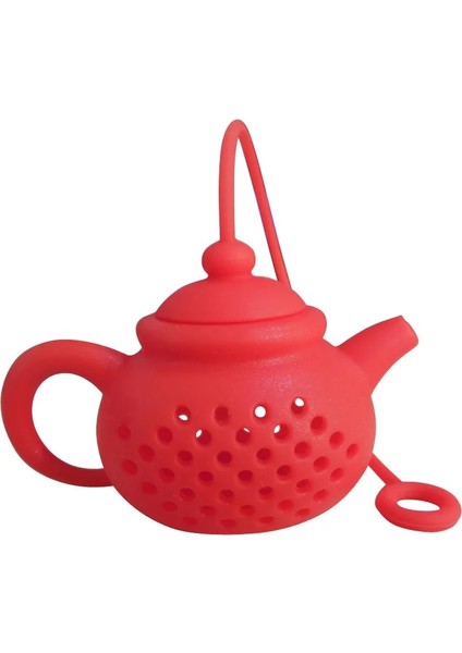 Kırmızı Stil 1 Adet Yaratıcı Çaydanlık Şeklinde Çay Demlik Süzgeç Silikon Çay Poşeti Yaprak Filtre Difüzör Çay Takımı Çaydanlık Aksesuarı Mutfak Gadget'ı (Yurt Dışından)