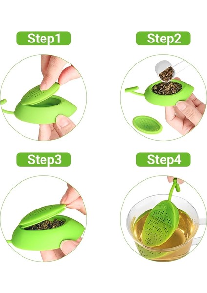 10 Filtre Stili Silikon Çay Filtresi Yaratıcı Yapraklar Şekilli Komik Bitkisel Çay Poşeti Yeniden Kullanılabilir Demlik Kahve Difüzör Süzgeç Demlik (Yurt Dışından) fırsatları