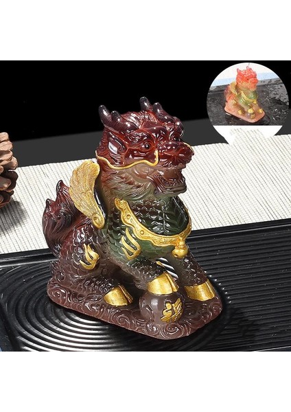 B3 12.3x7.5x5.1cm Stili Reçine Renk Değiştiren Çay Pet Kurbağa Heykelcik Heykeli Süsleme Butik Çay Masa Dekorasyon Ofis Masaüstü Şanslı Dekor El Sanatları (Yurt Dışından) indirimleri
