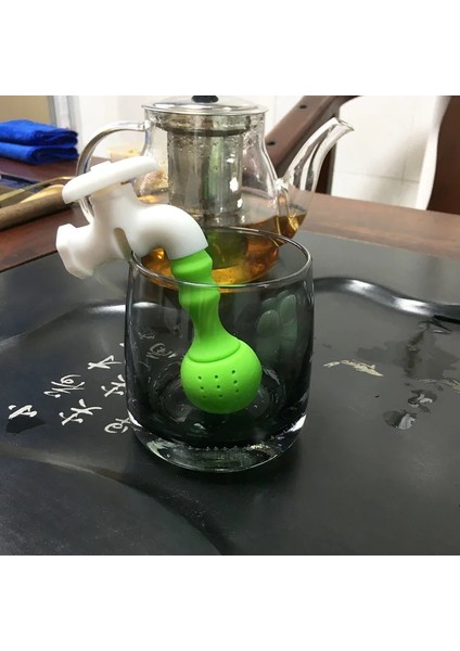 Yeşil Stil Yeniden Kullanılabilir Silikon Çay Demlik Yaratıcı Şekilli Komik Bitkisel Çay Poşeti Yeniden Kullanılabilir Kahve Filtresi Difüzör Süzgeç Çay Aksesuarları (Yurt Dışından) fırsatları