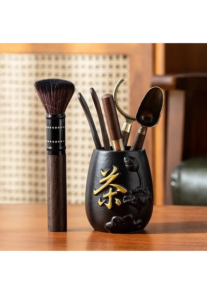 H Tarzı Ahşap Çay Seremonisi Altı Bey Seti Daquan 6 Beyler Bira Aletleri Çay Klipsi Iğne Kaşık Çay Seti Aksesuarları Bambu (Yurt Dışından) fırsatları