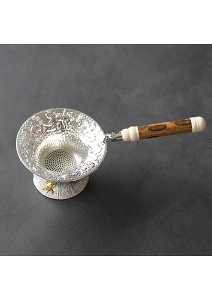 Gümüş Tarzı Luwu Teneke Çay Süzgeçleri, Tutucu El Yapımı Çay Aksesuarları ile (Yurt Dışından)