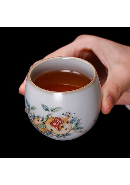 Net Stil Çin Seramik Çay Bardağı Beyaz Porselen Kung Fu Bardak Çömlekçilik Kişisel Tek Drinkware Şarap Kupası Çay Fincanı (Yurt Dışından)