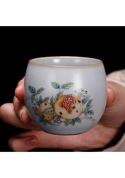 Net Stil Çin Seramik Çay Bardağı Beyaz Porselen Kung Fu Bardak Çömlekçilik Kişisel Tek Drinkware Şarap Kupası Çay Fincanı (Yurt Dışından)