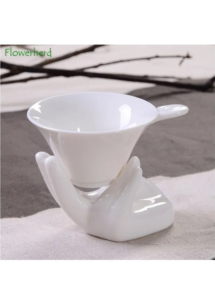 Beyaz Stil Seramik Porselen Çay Seti Teaware Çay Ekranı Tek El Tutacağı Çay Filtresi Tutacağı Çay Süzgeç Seti Çay Demlik (Yurt Dışından) fiyatları