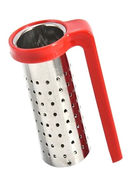 Kırmızı Stil Paslanmaz Çelik Çay Demlik Mini Gevşek Yapraklı Çay Süzgeç Bitkisel Baharat Filtresi Kolu Askı ile Drinkware Çay Aksesuarı (Yurt Dışından)