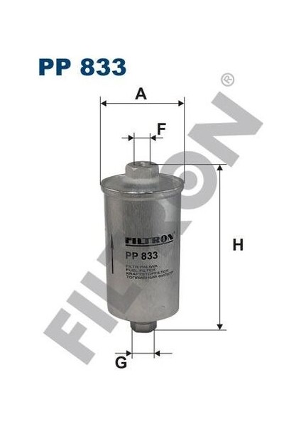 PP833 Yakıt Filtresi Golf I-Jetta I 1.6-1.8 78-84-Audi 100 2.1 77-83-Audi 80 1.6 76-82 431131151