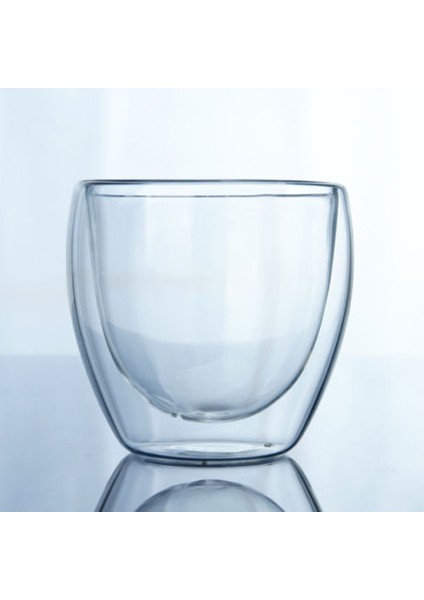 Net Stil 350ML ml Cam Kahve Kupa Temizle Çift Duvar Yalıtımlı Termal Çay Bardağı Içme Çift Katmanlı Cam (Yurt Dışından)