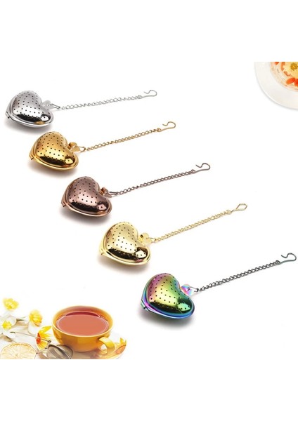 No.2 Tarzı Kalp Şeklinde Baharat Çay Süzgeç Filtre Paslanmaz Çelik Drinkware Mutfak (Yurt Dışından) fiyatları