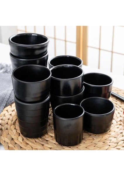 NO.1017 Stili Kınglang Melamin Fincan Siyah Sofra Takımı Hk Restoran Japon Tarzı Tamburlu Çay Bardağı Su Kahve Fincanı (Yurt Dışından) fırsatları