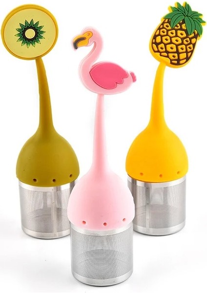 C Stili Flamingo Çay Süzgeci Ananas Çay Poşetleri Silikon Gevşek Yapraklı Bitkisel Demlik Içme Malzemeleri Filtre Difüzör Teaware Drinkware (Yurt Dışından) fırsatları