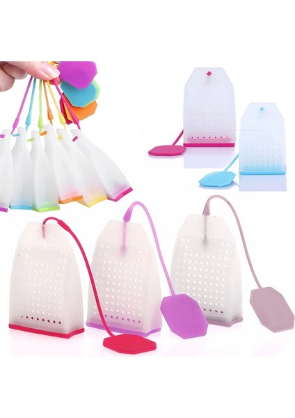 1pc Rastgele Renk Stili Silikon Çay Süzgeçleri Çay Poşeti Bitkisel Baharat Demlik Filtre Difüzör Gıda Sınıfı Kahve Çay Filtre Torbası Mutfak Kahve Çay Aracı (Yurt Dışından) fiyatları