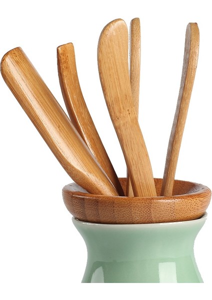 5 Adet Çay Seti Stili Ahşap Çay Töreni Gereçleri Seti Bambu Çay Kaşığı Çay Iğne Çay Cımbız Klip Süzgeç Maşa Tüp Teaware Mutfak Aletleri (Yurt Dışından)